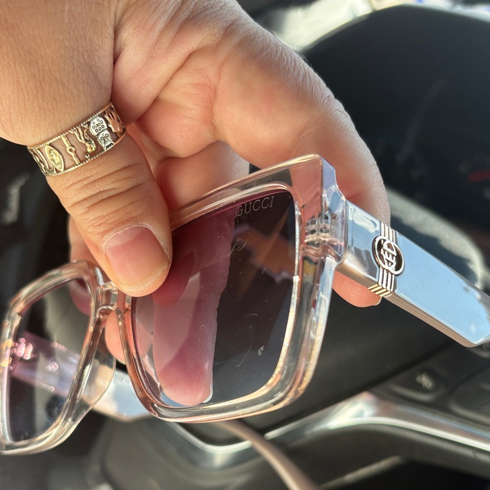 Gucci Transparent Frame Sunglasses